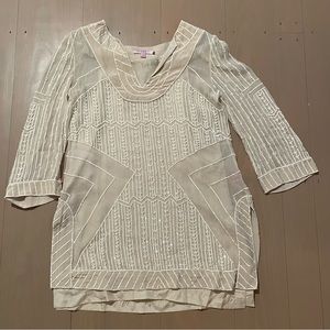 Calypso St Barth 100% Silk lined tunic with sequin details